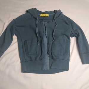 Free People button down hoodie 100%cotton MED